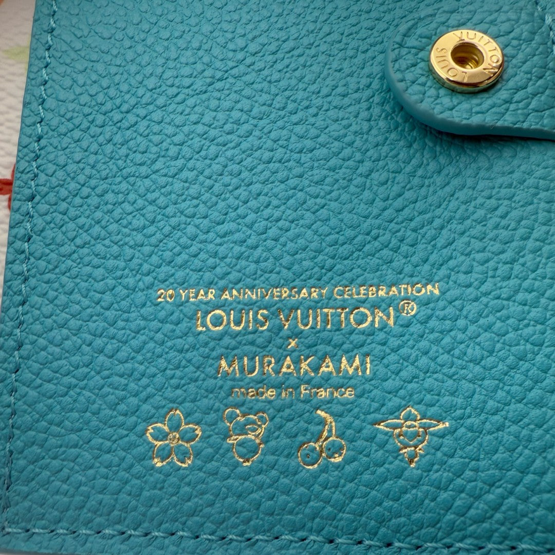 [LOUIS VUITTON] Louis Vuitton x Takashi Murakami Portefeuille Lisa, Color: Kabira Blue