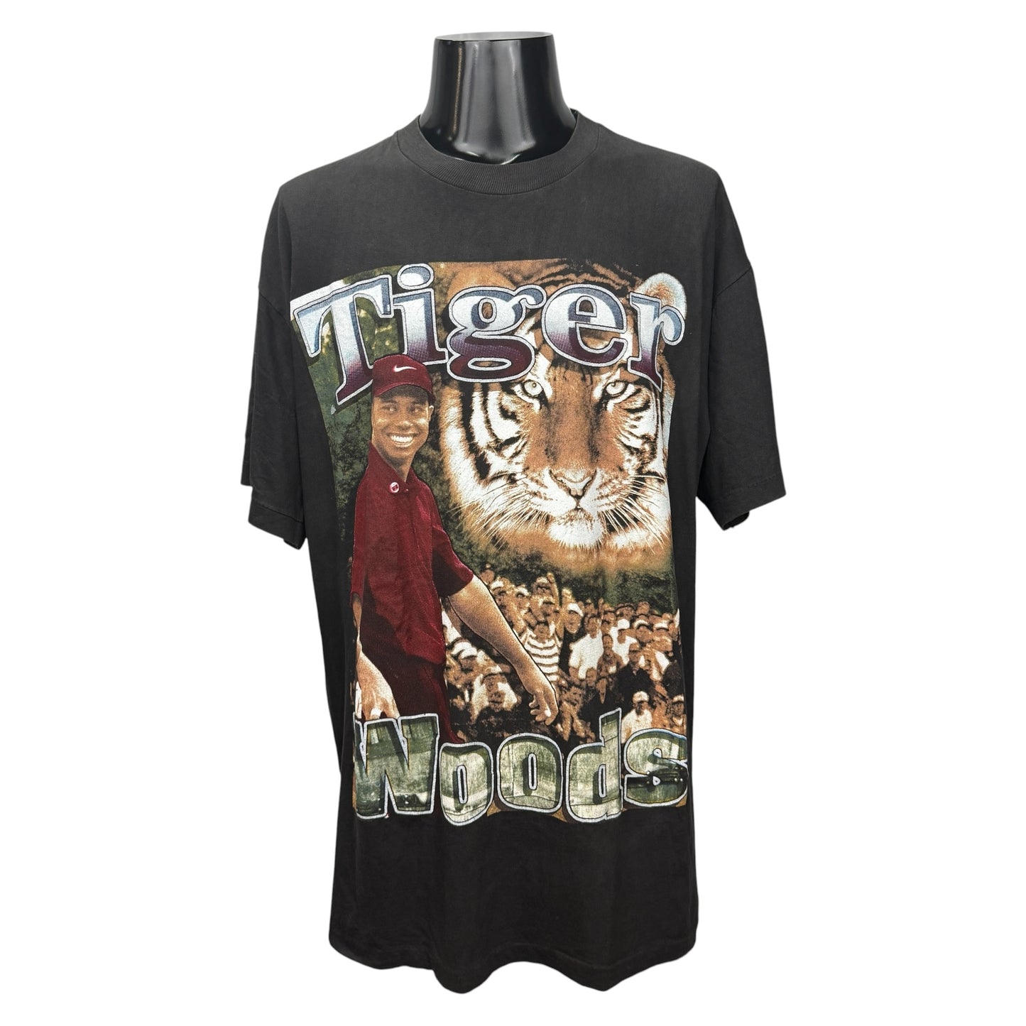 【TIGER WOODS】タイガー タイガー・ウッズ “MASTERS CHAMPION” 90’s Vintage Rap Tシャツ