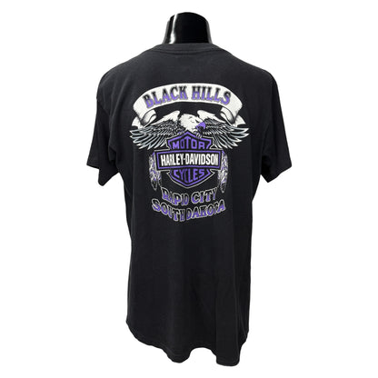 【HARLEY-DAVIDSON】ハーレーダビッドソン "W-SNAKE & BLACK HILLS" 90's Vintage Tシャツ