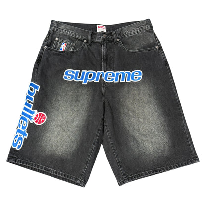 【SUPREME × MITCHELL & NESS】シュプリーム×ミッチェルアンドネス "NBA Bullets Denim Shorts" 20s デニムショーツ