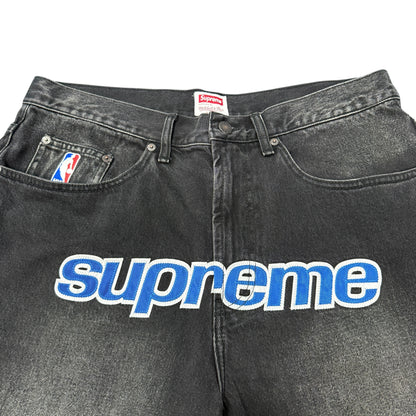 【SUPREME × MITCHELL & NESS】シュプリーム×ミッチェルアンドネス "NBA Bullets Denim Shorts" 20s デニムショーツ