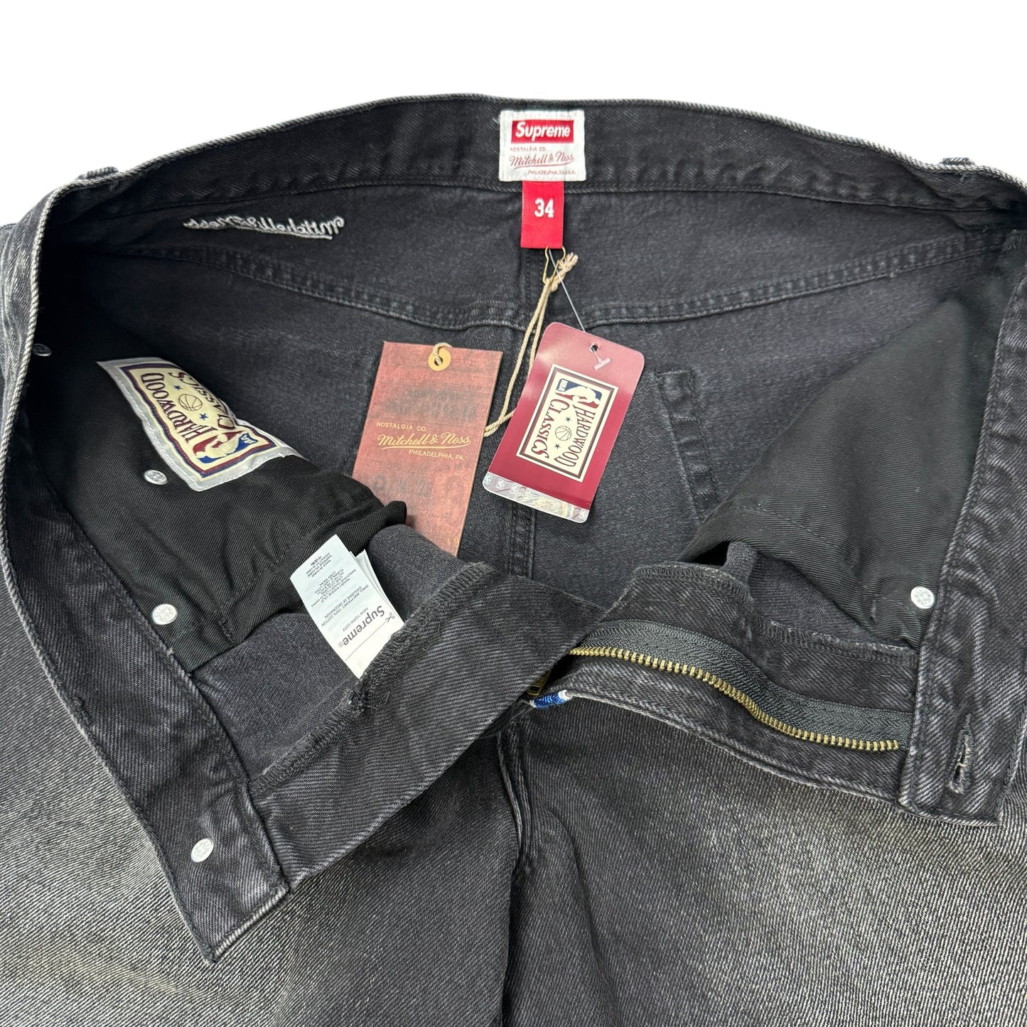 【SUPREME × MITCHELL & NESS】シュプリーム×ミッチェルアンドネス "NBA Bullets Denim Shorts" 20s デニムショーツ