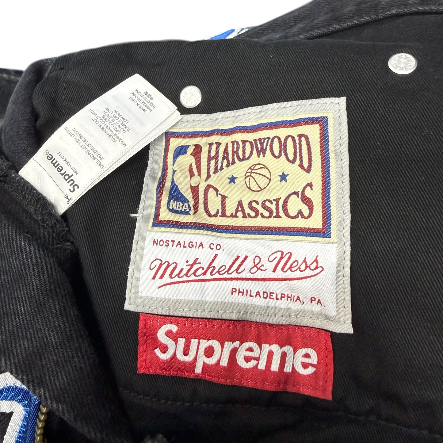 【SUPREME × MITCHELL & NESS】シュプリーム×ミッチェルアンドネス "NBA Bullets Denim Shorts" 20s デニムショーツ