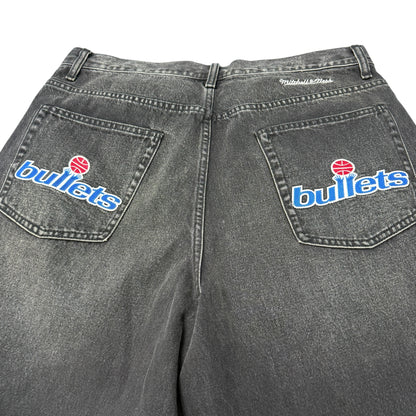 【SUPREME × MITCHELL & NESS】シュプリーム×ミッチェルアンドネス "NBA Bullets Denim Shorts" 20s デニムショーツ