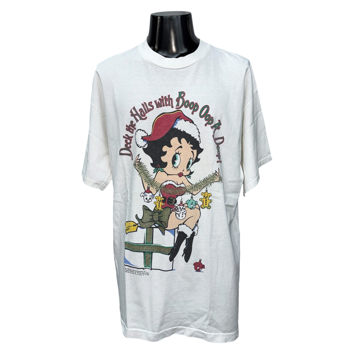 【BETTY BOOP】ベティ・ブープ "DECK THE HALLS" 90's Vintage Tシャツ
