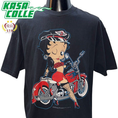 [BETTY BOOP] Betty Boop "BIKER" 92's Vintage T-shirt