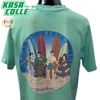 【HOWZIT】"SAMURAI BEACH CLUB" 90sサーフヴィンテージTシャツ