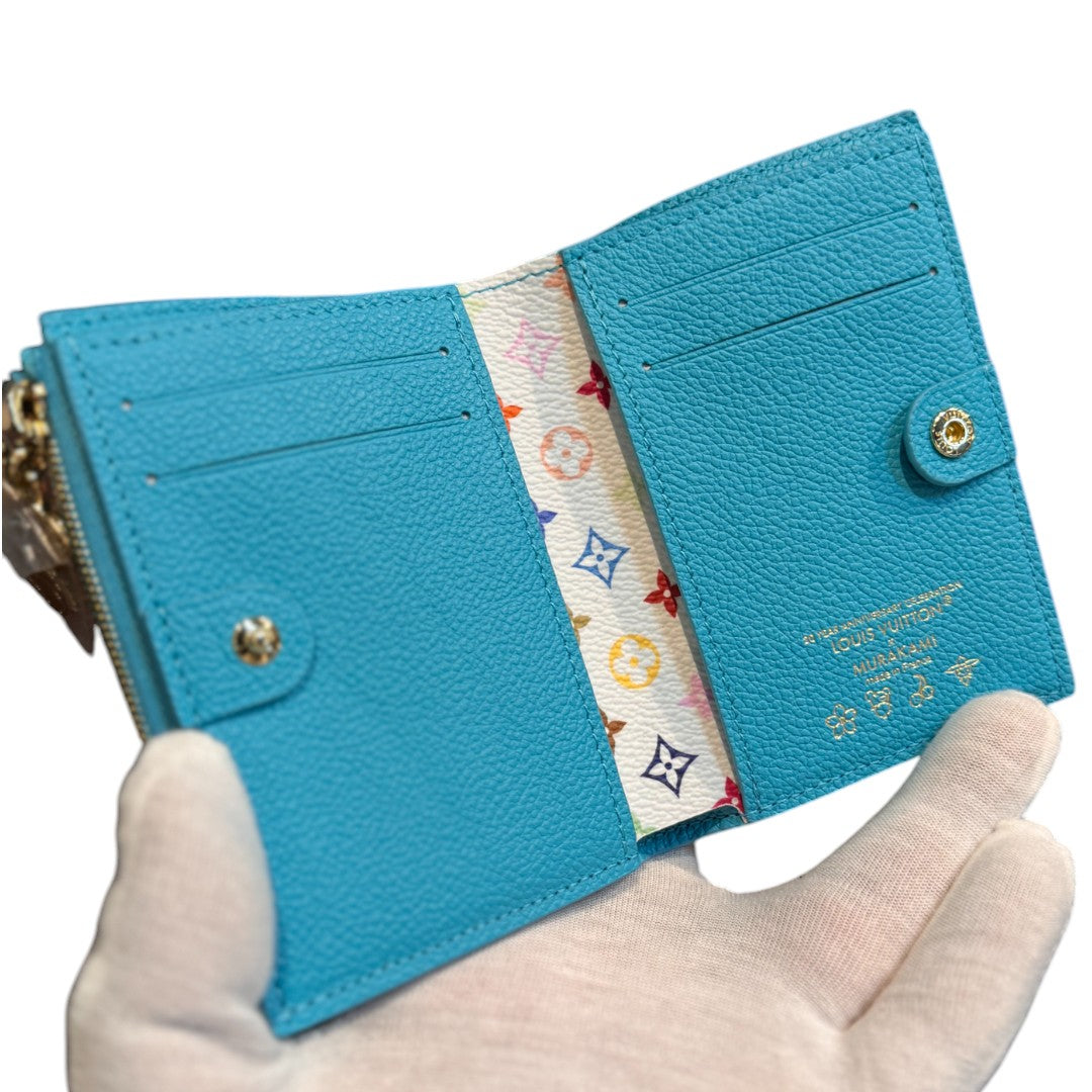 [LOUIS VUITTON] Louis Vuitton x Takashi Murakami Portefeuille Lisa, Color: Kabira Blue
