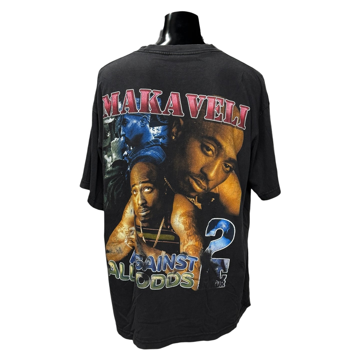 【2PAC】2パック "MAKAVELI AGAINST ALL ODDS" RAPtee Vintage Tシャツ