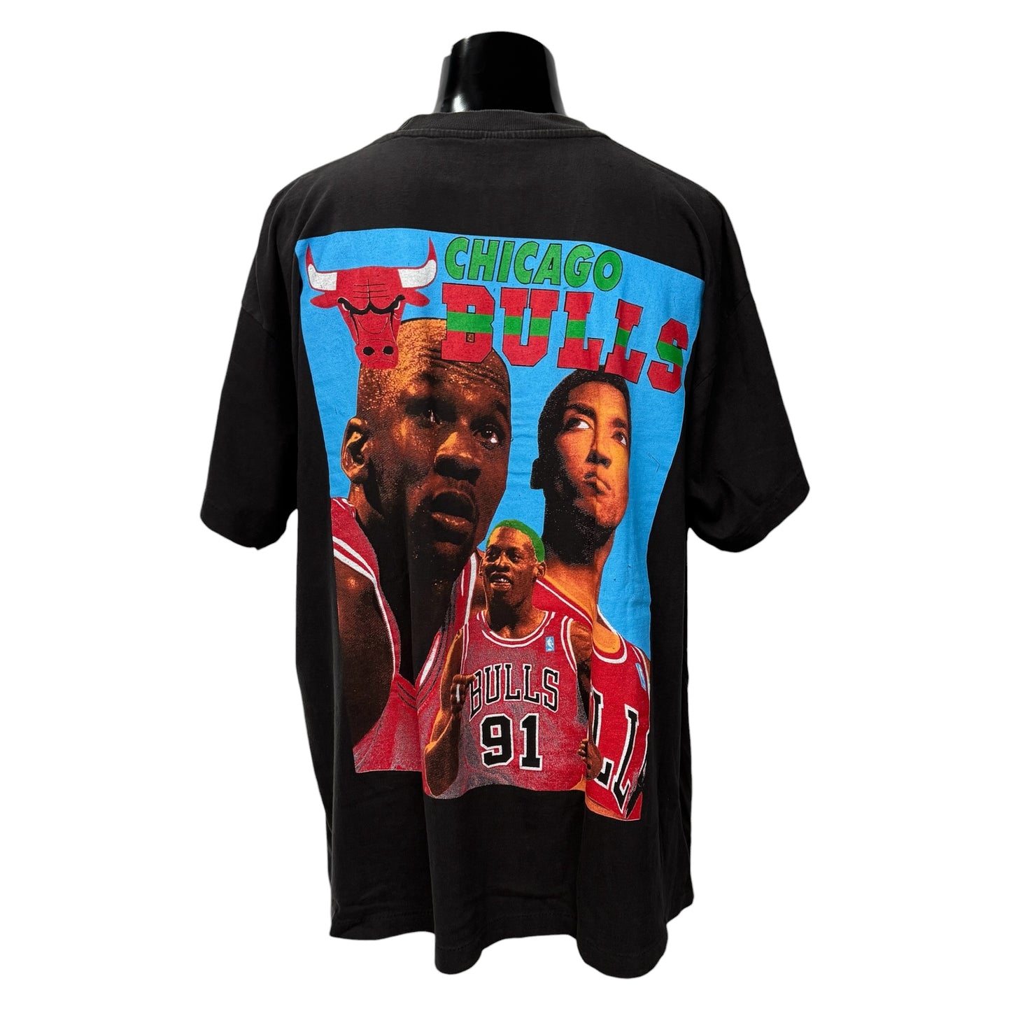 【CHICAGO BULLS】シカゴ・ブルズ "MICHAEL JORDAN PIPPEN & RODMAN" 90's RAPtee Vintage Tシャツ