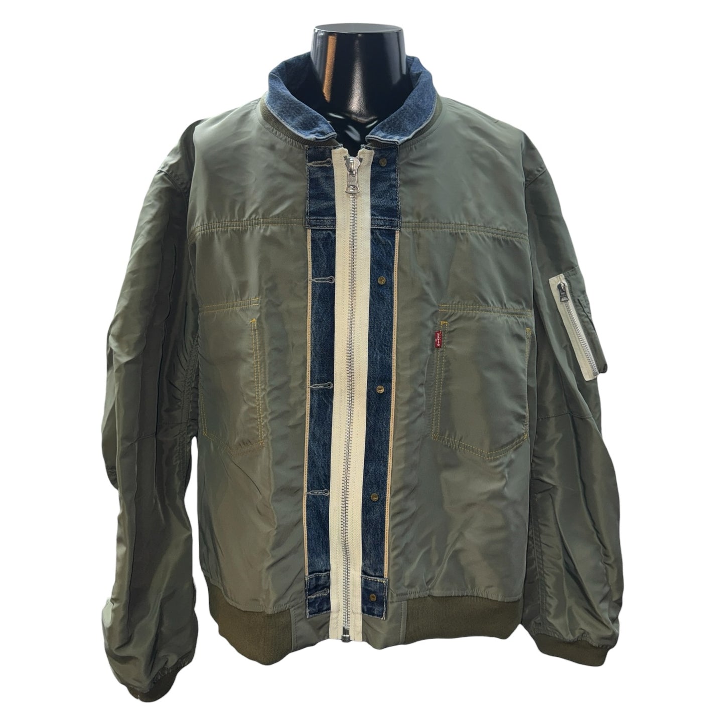 [sacai / Levi's] Sacai Levi's Denim x Nylon Twill MA-1 Jacket, Reversible