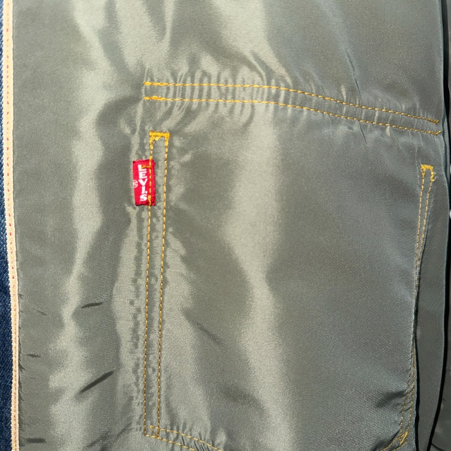 [sacai / Levi's] Sacai Levi's Denim x Nylon Twill MA-1 Jacket, Reversible