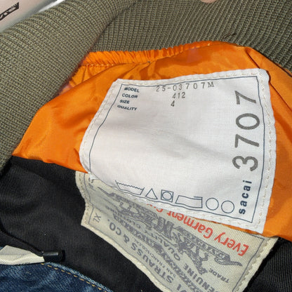 [sacai / Levi's] Sacai Levi's Denim x Nylon Twill MA-1 Jacket, Reversible