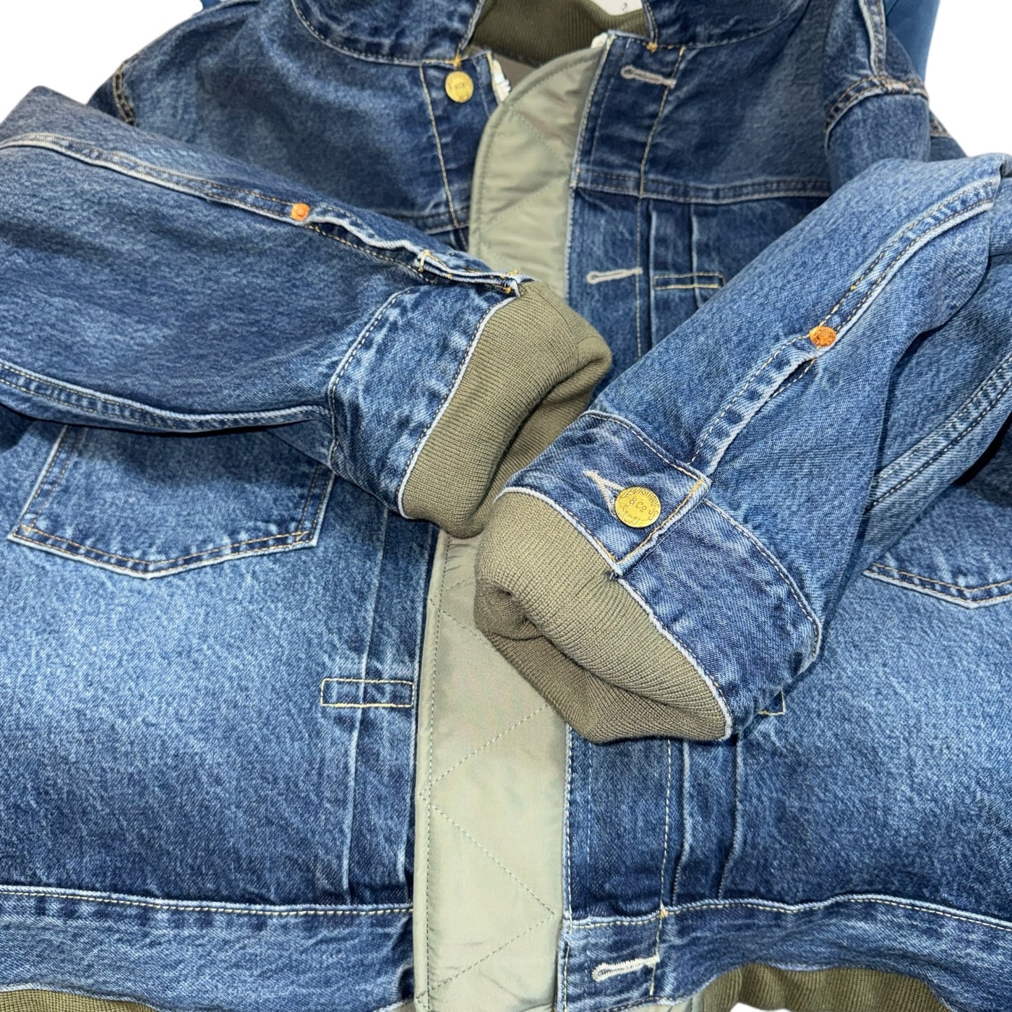 [sacai / Levi's] Sacai Levi's Denim x Nylon Twill MA-1 Jacket, Reversible