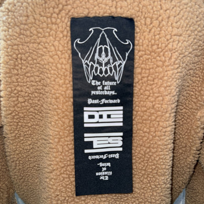 DIESEL Patchwork Boa Fleece Jacket with Check Lining
