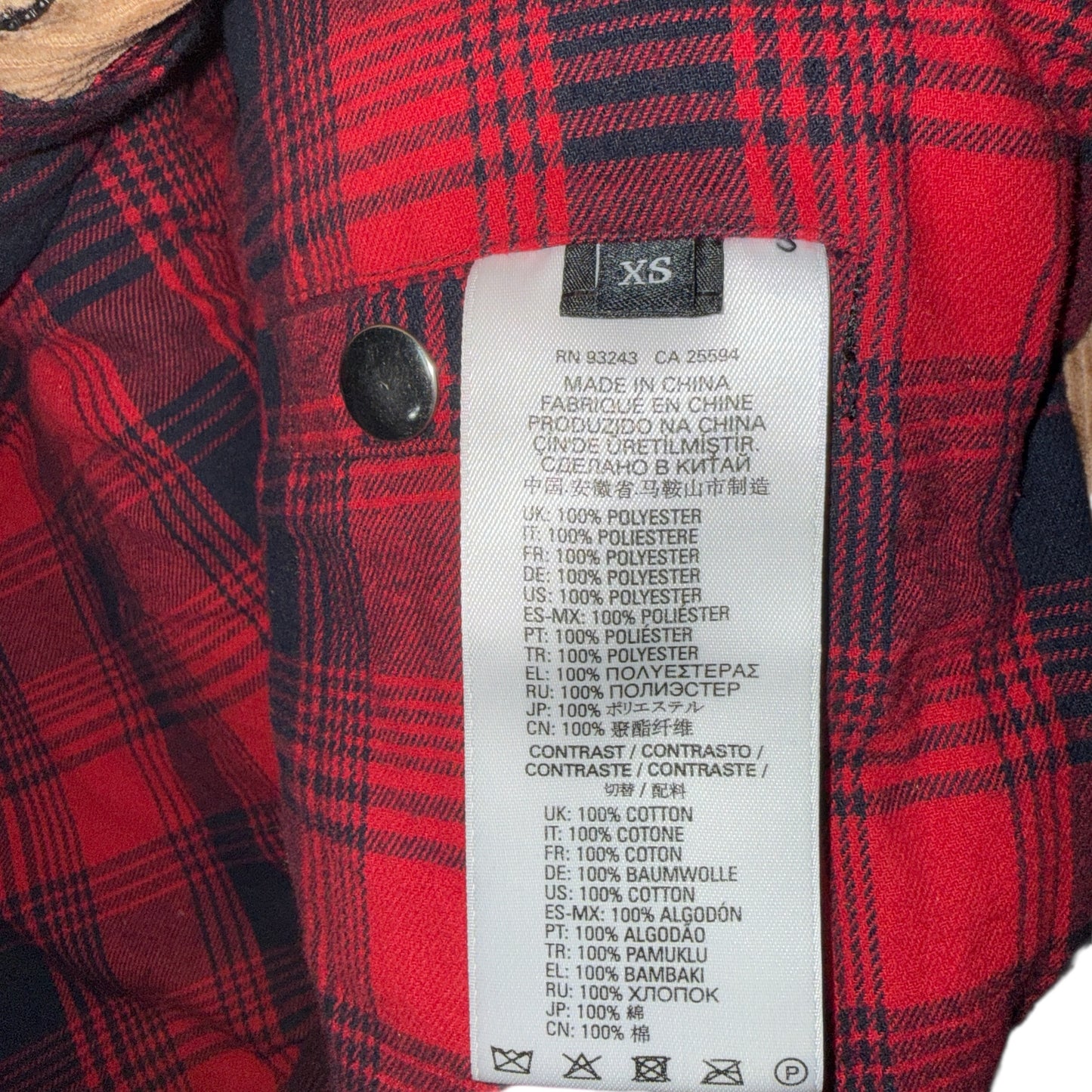 DIESEL Patchwork Boa Fleece Jacket with Check Lining