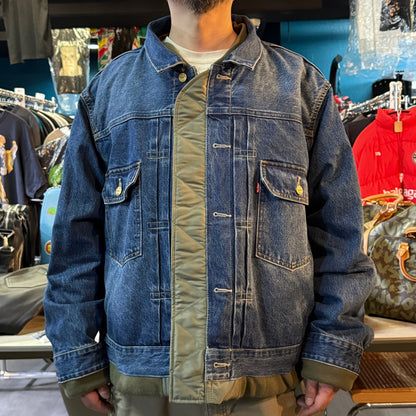 [sacai / Levi's] Sacai Levi's Denim x Nylon Twill MA-1 Jacket, Reversible