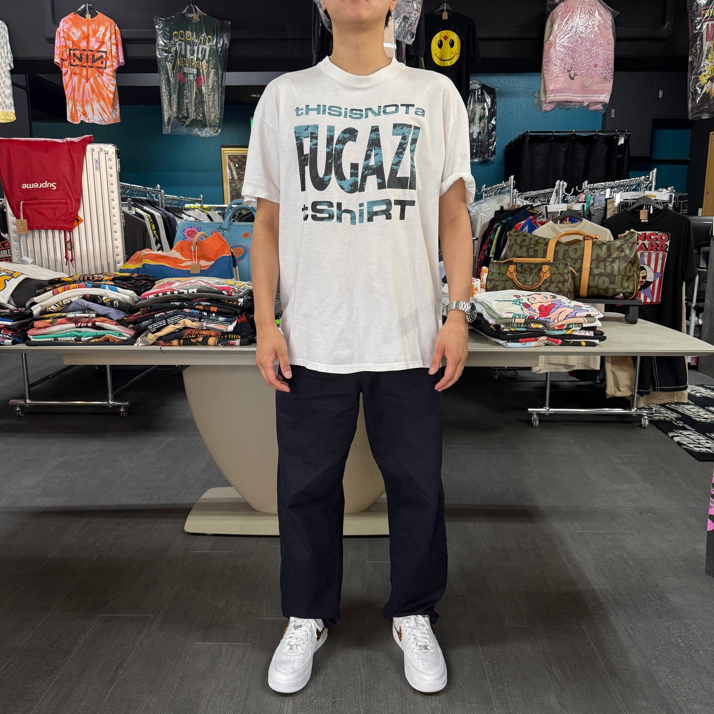 【FUGAZI】フガジ "THIS IS NOT A FUGAZI T-SHIRT" 90's Vintage Tシャツ
