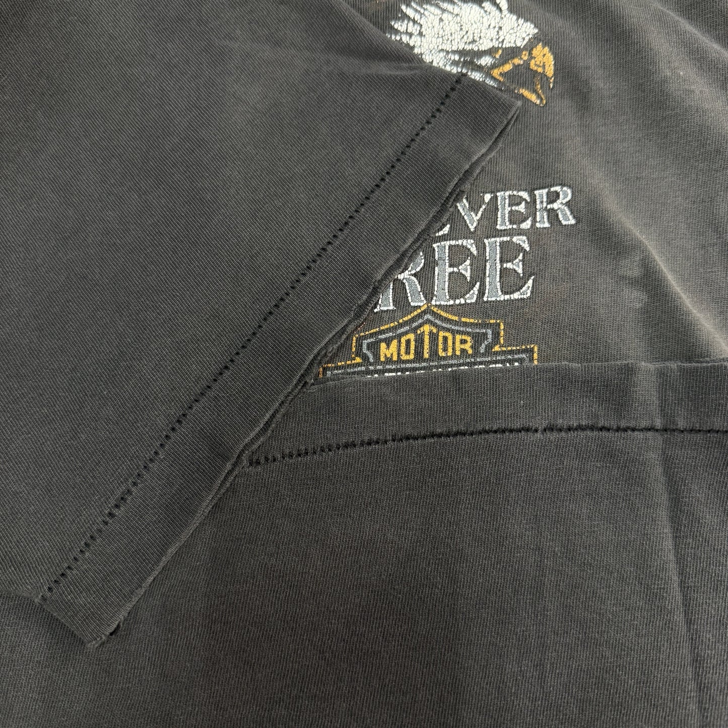 【HARLEY-DAVIDSON】ハーレーダビッドソン "FOREVER FREE" 90's Vintage ポケットTシャツ