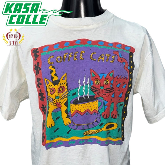 【Joe McAlister】ジョーマカリスター COFFEE CATS 1992コピーライト Vintage Tシャツ