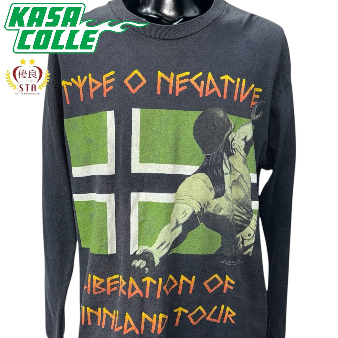 【TYPE O NEGATIVE】タイプ・オー・ネガティブ "LIBERATION OF VINNLAND TOUR" 1996コピーライト ロングスリーブTシャツ