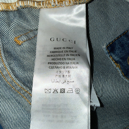 【GUCCI】グッチ ペイント・ダメージ加工 デニムパンツ