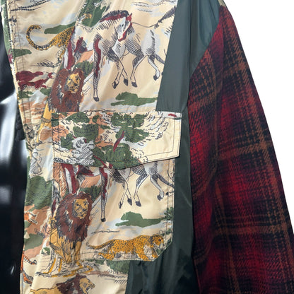 【GUCCI】グッチ NYLON AND WOOL FLORAL COAT