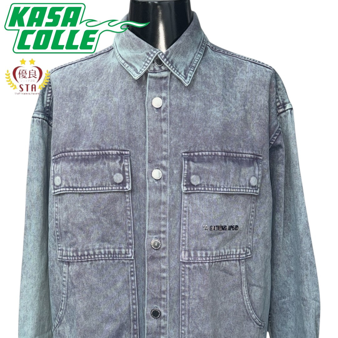 【A BATHING APE】ベイシングエイプ  ACID WASH WORK SHIRT