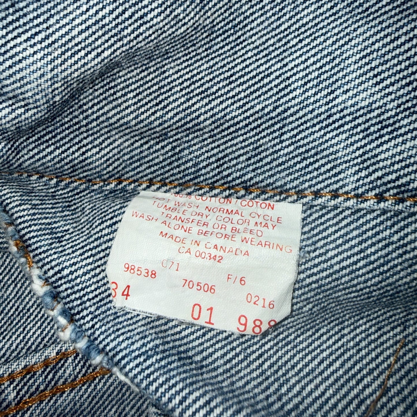 【Levi’s】リーバイス カナダ製 70506-0216 vintage デニムジャケット Gジャン
