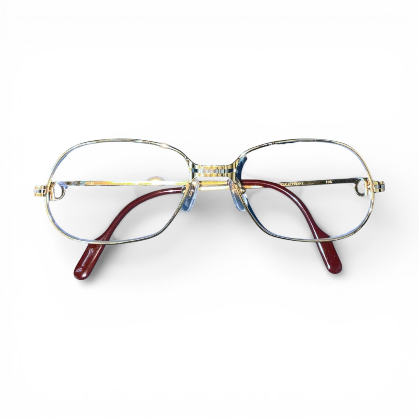 【Cartier】 カルティエ Cデコール ゴールドフレーム ヴィンテージ アイウェア 眼鏡 1989年製