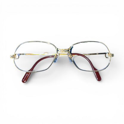 【Cartier】 カルティエ Cデコール ゴールドフレーム ヴィンテージ アイウェア 眼鏡 1989年製