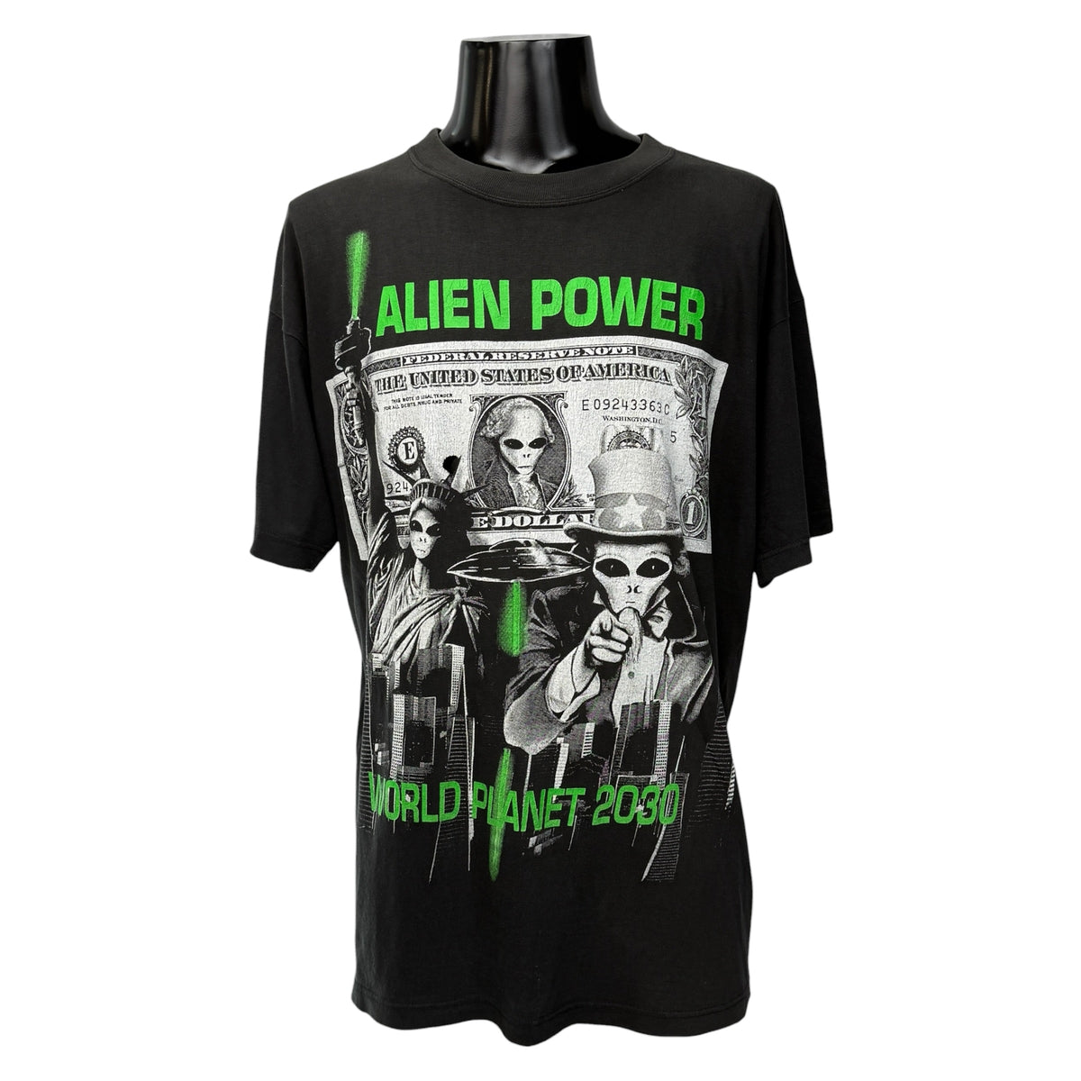 【ALIEN POWER】エイリアンパワー "WORLD PLANET 2030" Vintage Tシャツ