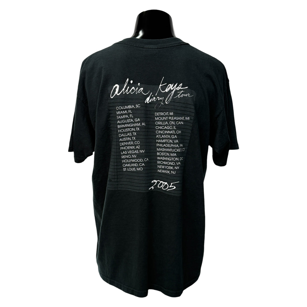 【ALICIA KEYS】アリシア・キーズ "DIARY TOUR" 00's Vintage ツアーTシャツ