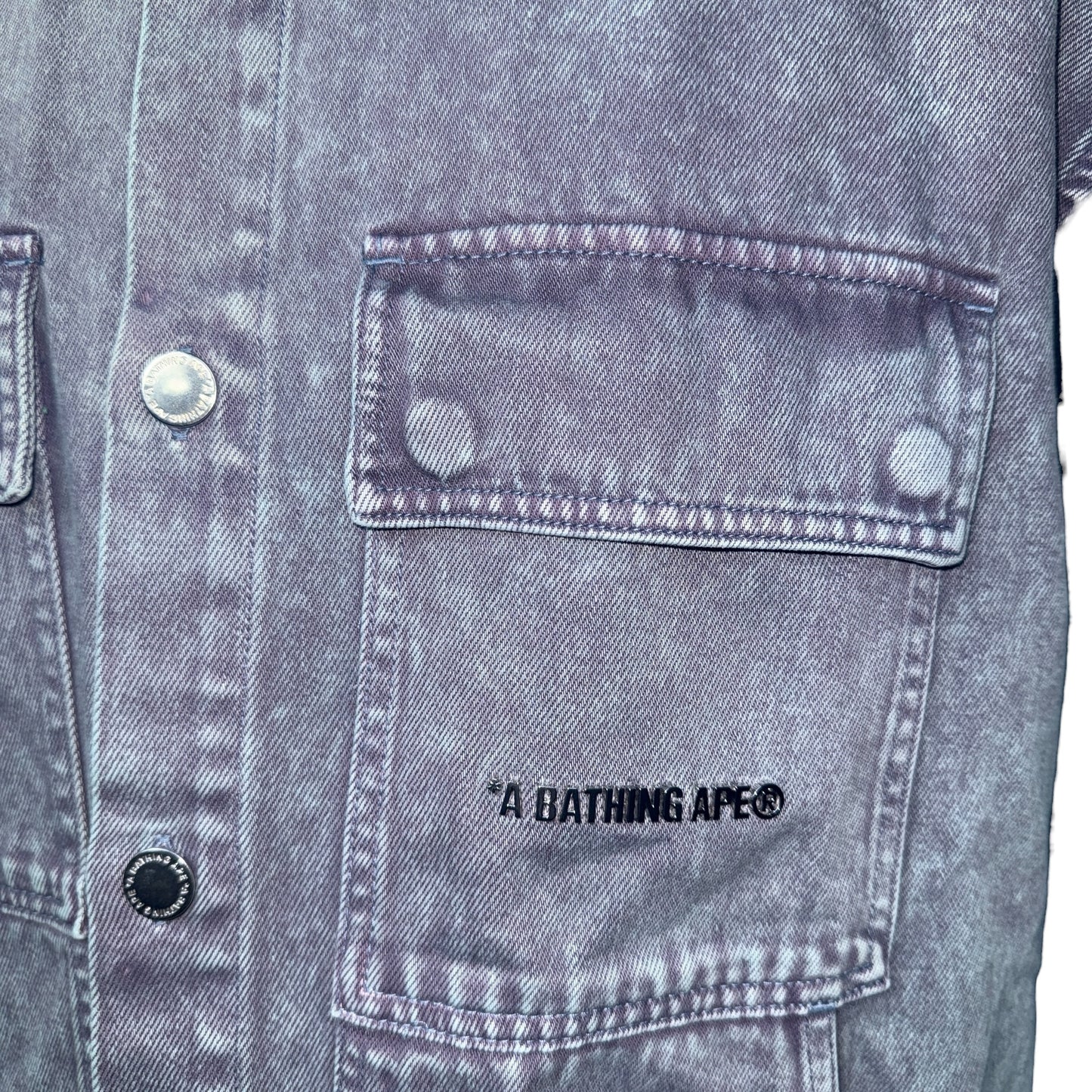 【A BATHING APE】ベイシングエイプ  ACID WASH WORK SHIRT