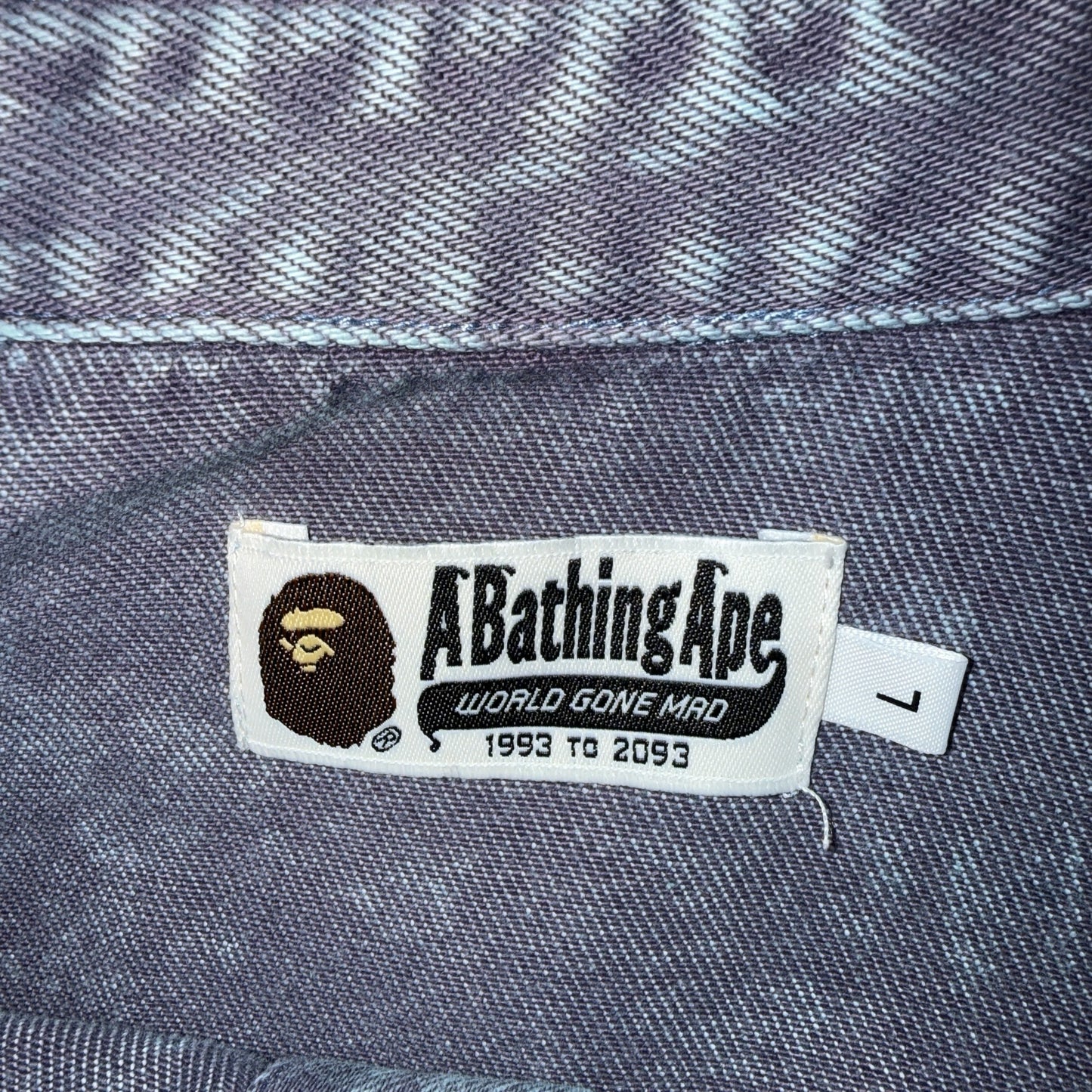 【A BATHING APE】ベイシングエイプ  ACID WASH WORK SHIRT