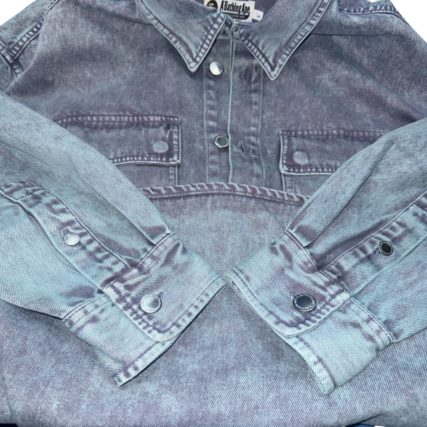 【A BATHING APE】ベイシングエイプ  ACID WASH WORK SHIRT