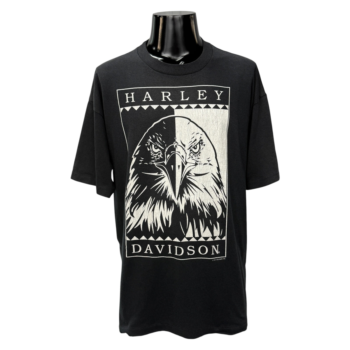 【HARLEY-DAVIDSON】ハーレーダビッドソン "MONOCHROME EAGLE" 90's Vintage Tシャツ