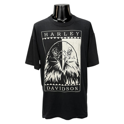 【HARLEY-DAVIDSON】ハーレーダビッドソン "MONOCHROME EAGLE" 90's Vintage Tシャツ