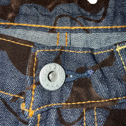 【A BATHING APE】ベイシングエイプ  "サル迷彩"  総柄 デニムパンツ