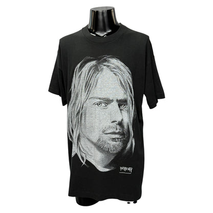【KURT COBAIN】カートコバーン "BIG Face BRADFORD" 90's Vintage Tシャツ front face 希少バージョン