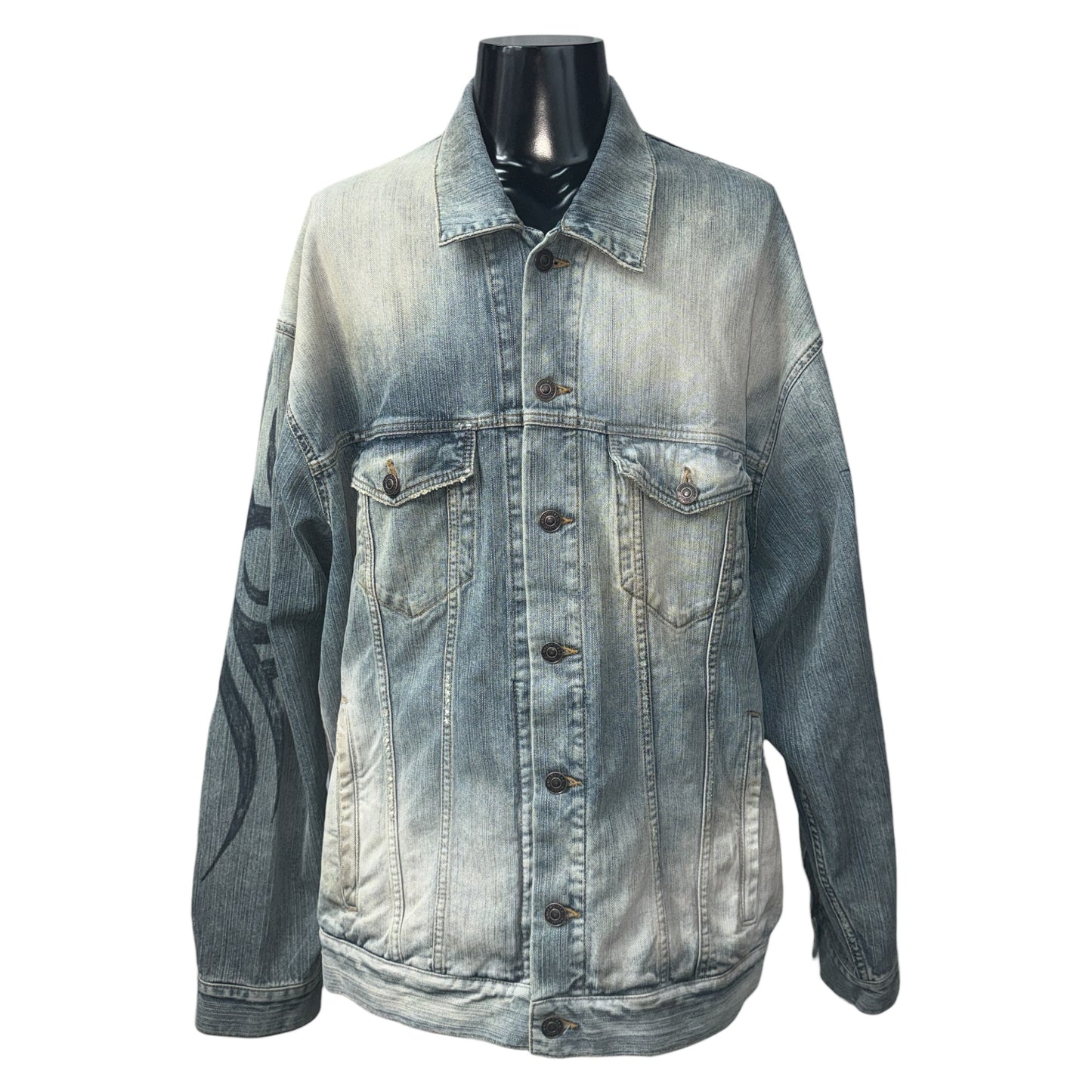 【BALENCIAGA】バレンシアガ Summer 24 Tattoo Denim Jacket