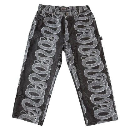 【SUPREME×HYSTERIC GLAMOUR】シュプリーム×ヒステリックグラマー "Snake Double Knee Denim Painter Pant"  21SS パンツ