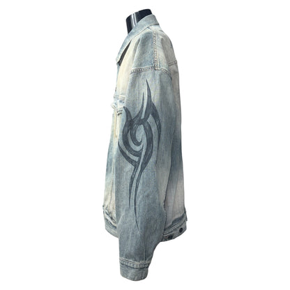 【BALENCIAGA】バレンシアガ Summer 24 Tattoo Denim Jacket