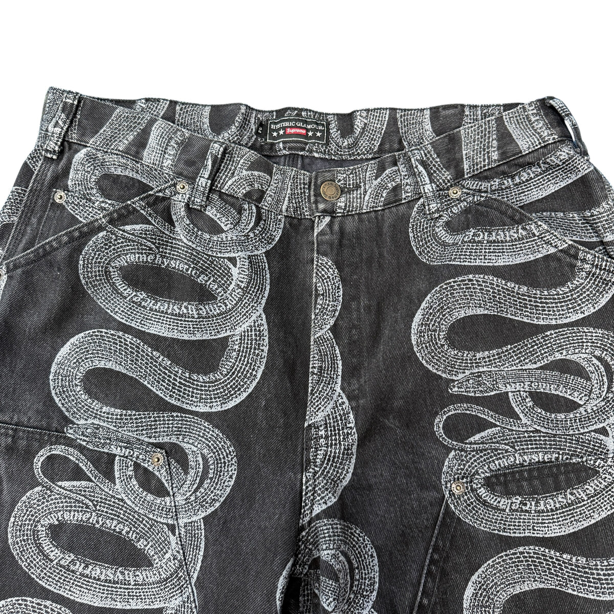 【SUPREME×HYSTERIC GLAMOUR】シュプリーム×ヒステリックグラマー "Snake Double Knee Denim Painter Pant"  21SS パンツ