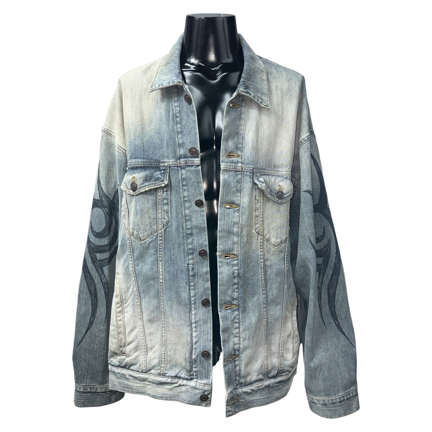 【BALENCIAGA】バレンシアガ Summer 24 Tattoo Denim Jacket