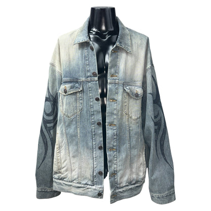【BALENCIAGA】バレンシアガ Summer 24 Tattoo Denim Jacket