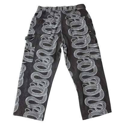 【SUPREME×HYSTERIC GLAMOUR】シュプリーム×ヒステリックグラマー "Snake Double Knee Denim Painter Pant"  21SS パンツ