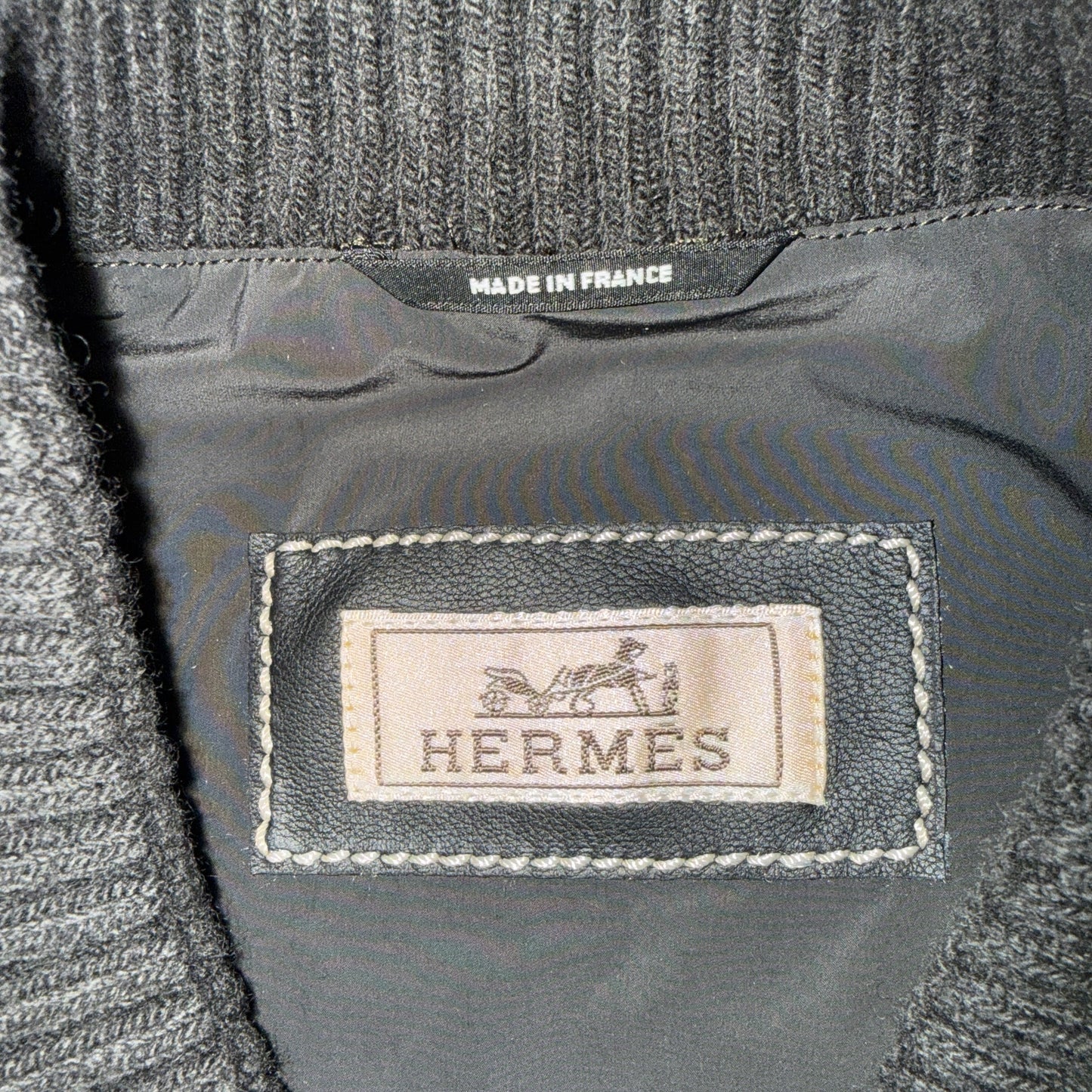 【HERMÈS】エルメス カシミヤ100% ボンバージップベスト（サイズ48）