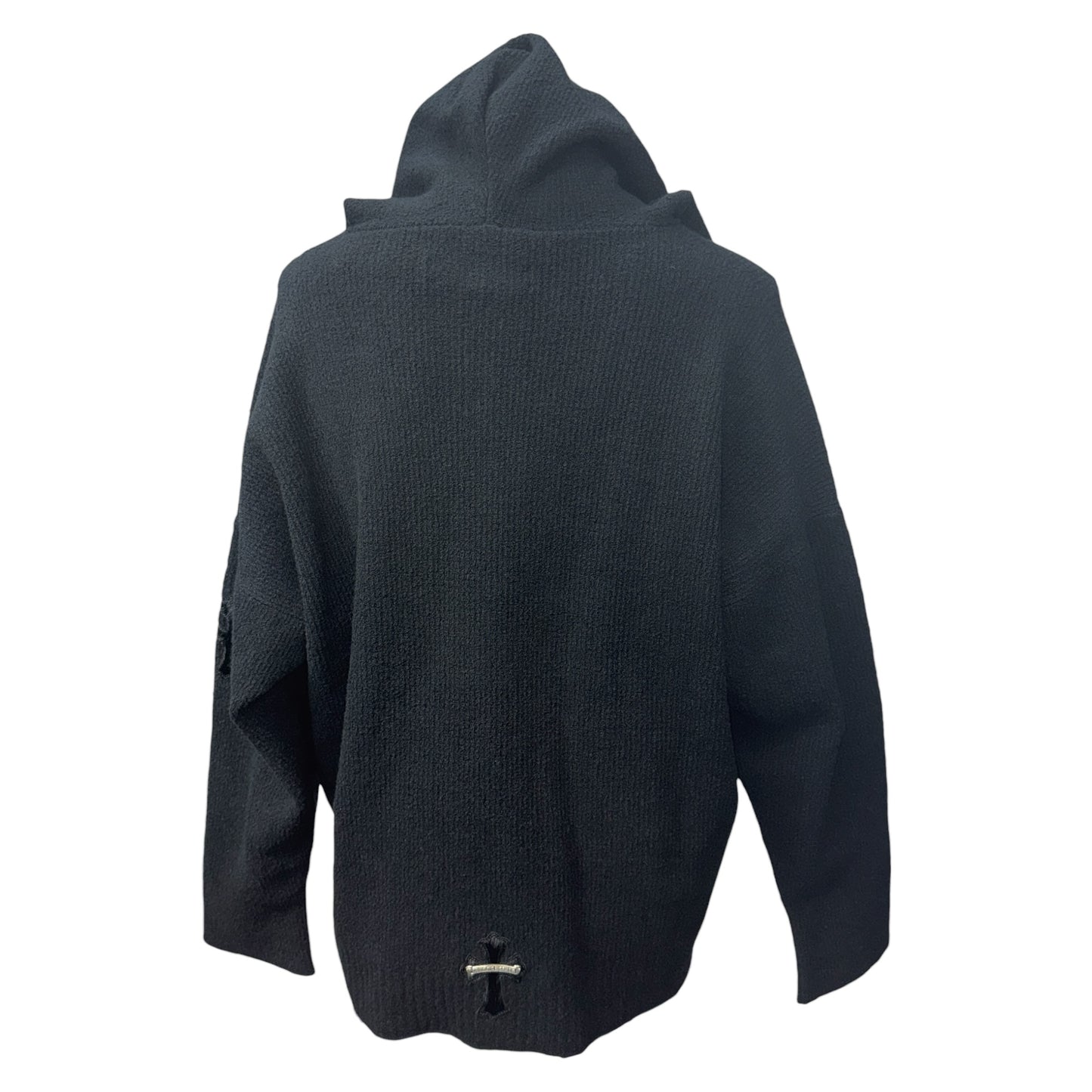 【CHROME HEARTS】クロムハーツ ハラコクロスパッチ ストレッチニットパーカー