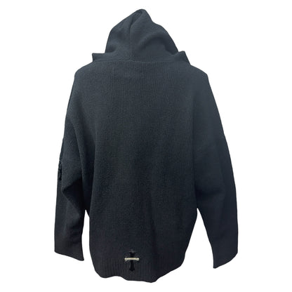 【CHROME HEARTS】クロムハーツ ハラコクロスパッチ ストレッチニットパーカー